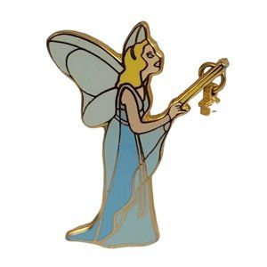 Disney 2002 Pinocchio's Blue Fairy With Star Charm Wand Character Pin, E19